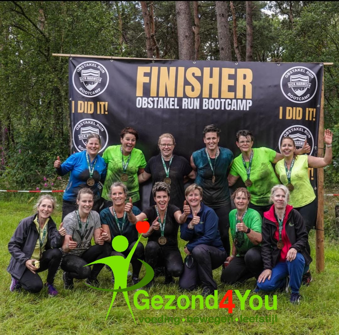 bootcamp obstakel run met Gezond4You logo